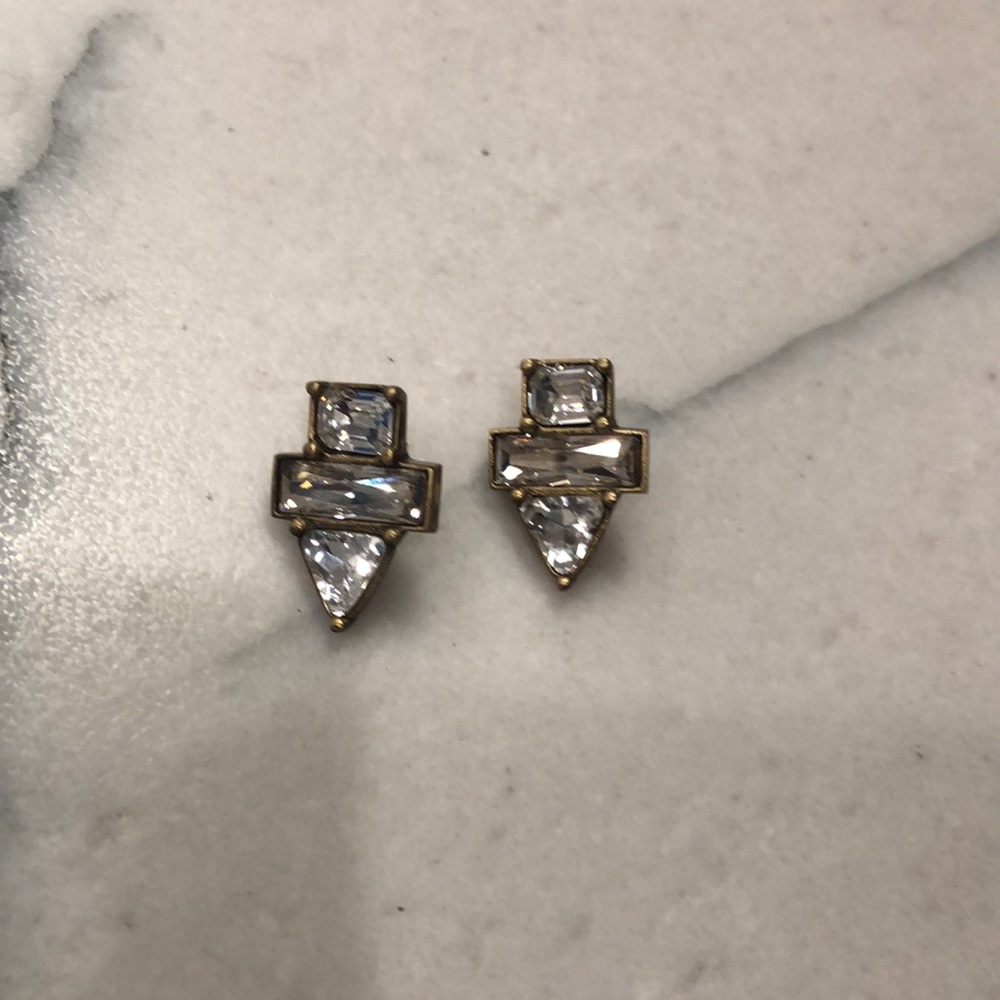 Silpada crystal clear earrings brand new